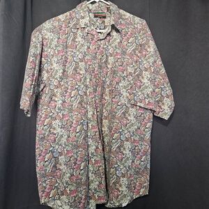 Vintage Floral Men's XL Button Down Casual Shirt - Tango By Max Raab 90s